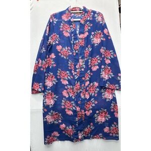Jorja Navy Floral Sheer Kimono coverup - Women